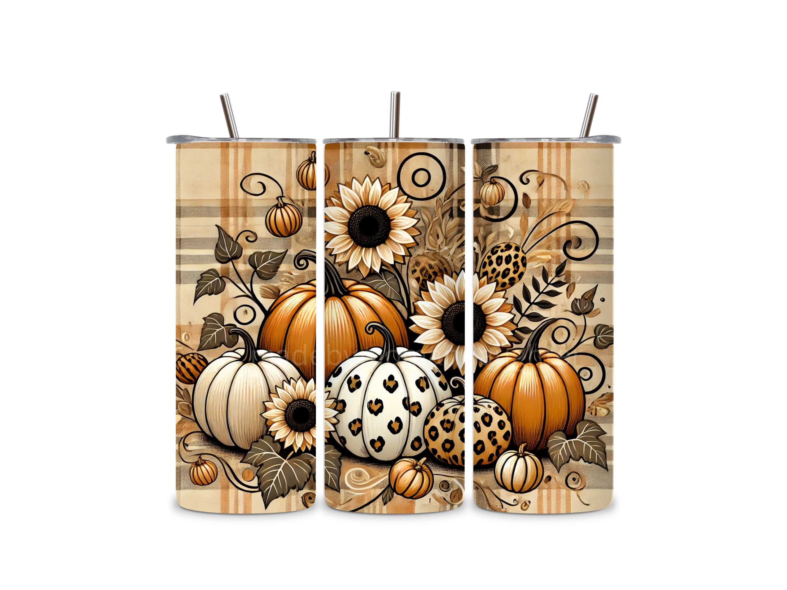 Pumpkin Tumbler 20oz Stainless Steel Bottle Drinkware Water Bottles Cup Washable Mug Reusable Portable Bottled Lid Straw Gift Handmade Insulated perfect gift