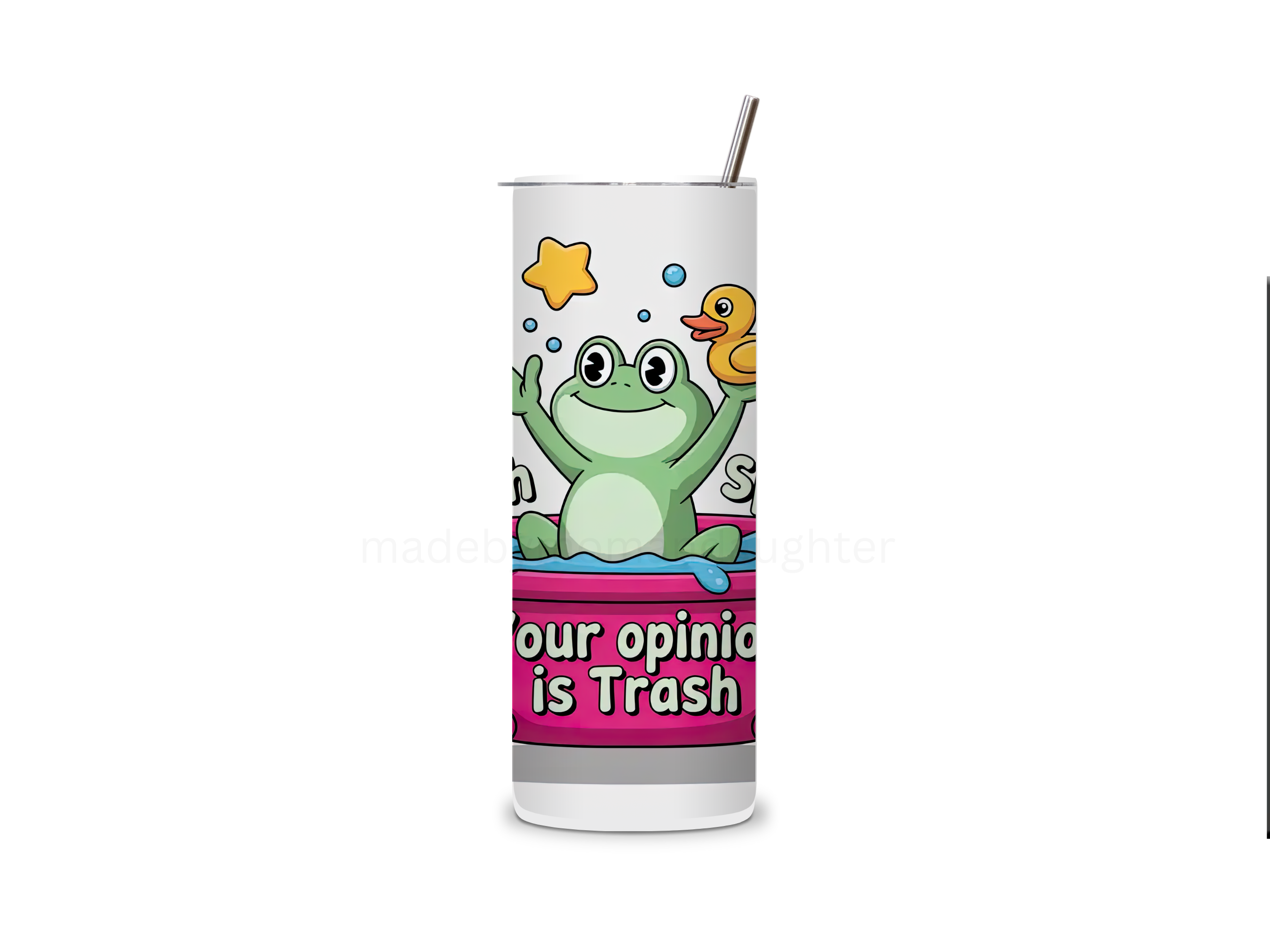 Frog Tumbler 20oz Stainless Steel Bottle Drinkware Water Bottles Cup Washable Mug Reusable Portable Bottled Lid Straw Gift Handmade Insulated perfect gift