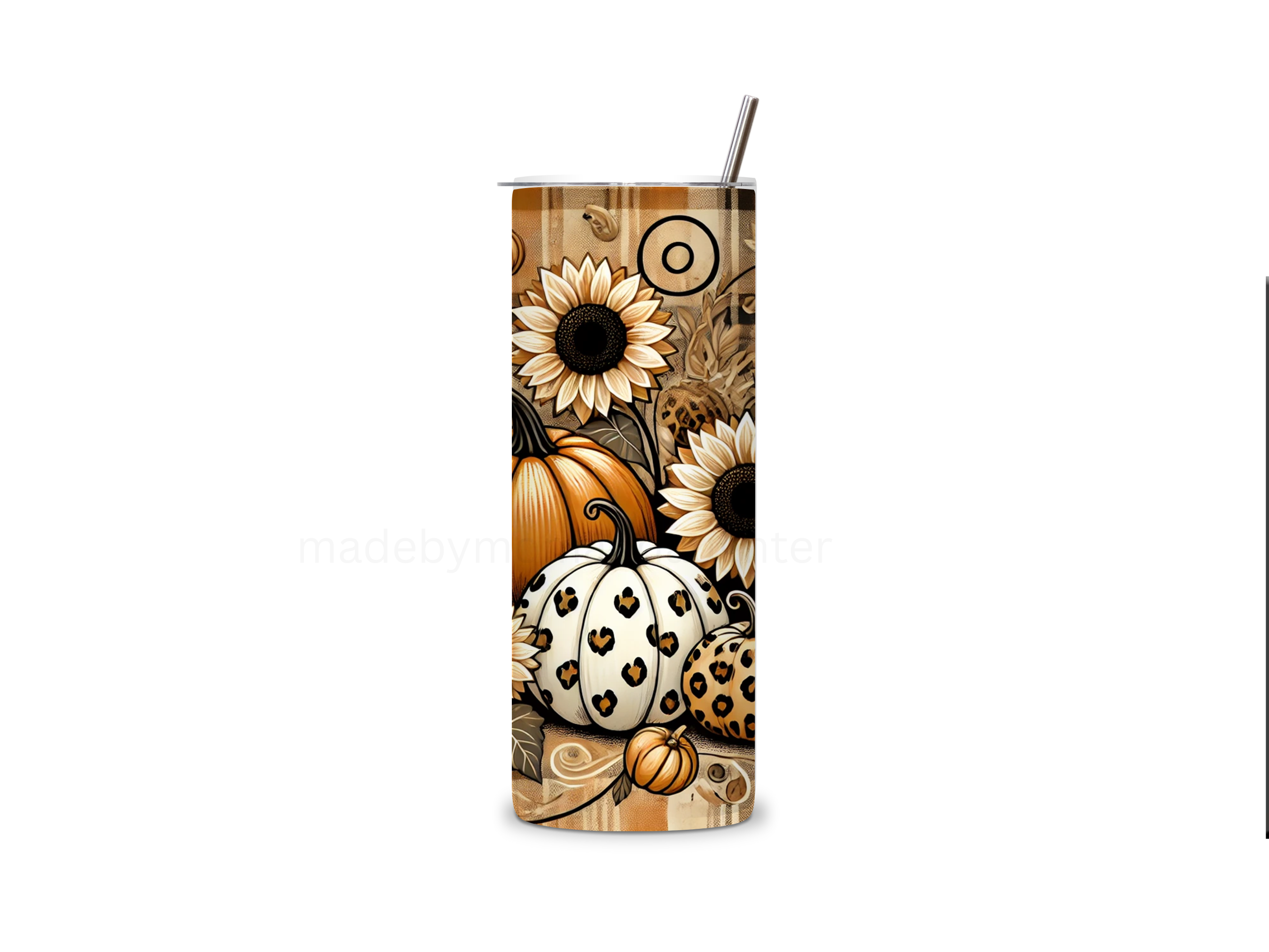 Pumpkin Tumbler 20oz Stainless Steel Bottle Drinkware Water Bottles Cup Washable Mug Reusable Portable Bottled Lid Straw Gift Handmade Insulated perfect gift