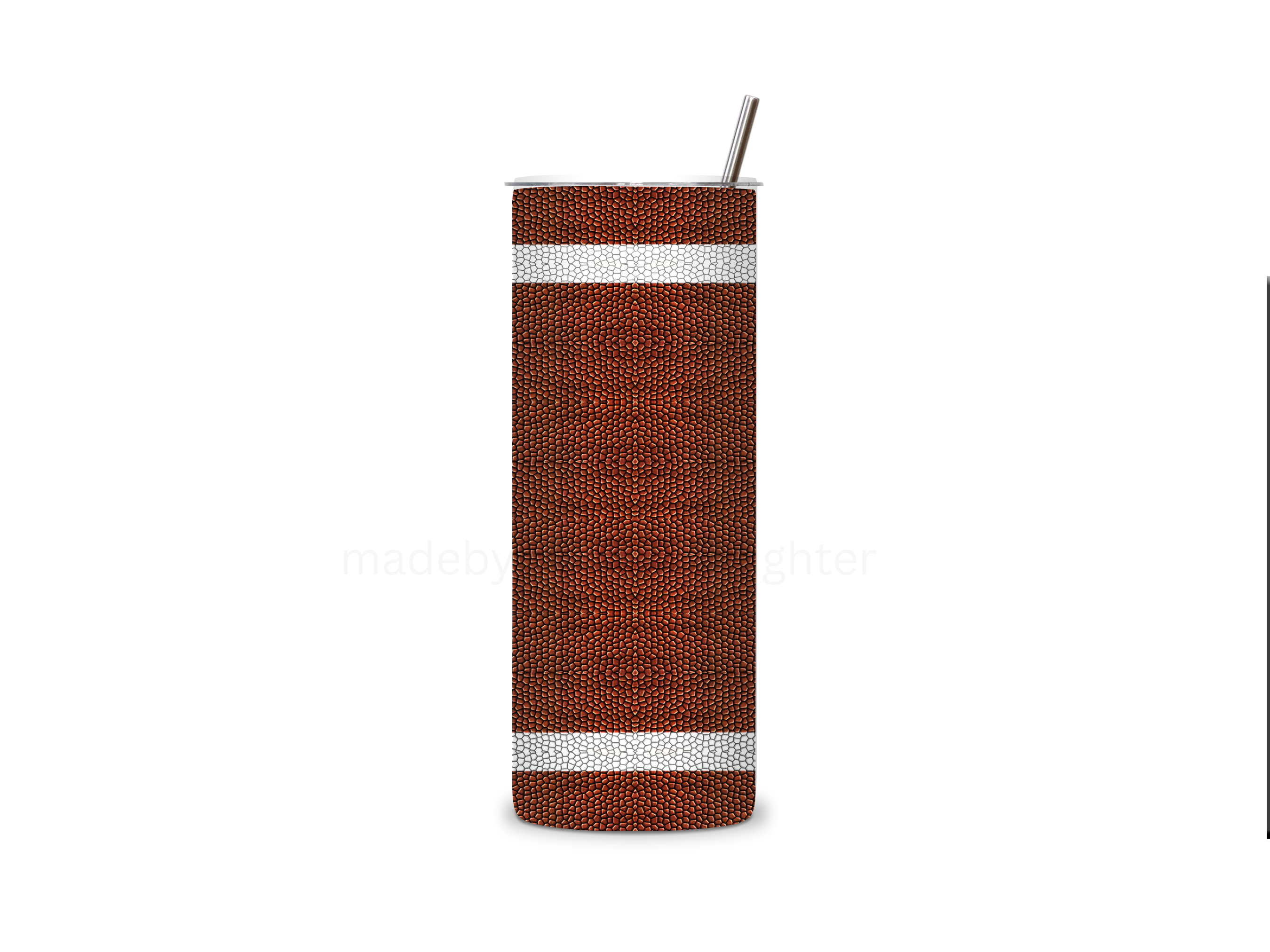 Football Tumbler 20oz Stainless Steel Bottle Drinkware Water Bottles Cup Washable Mug Reusable Portable Bottled Lid Straw Gift Handmade Insulated perfect gift