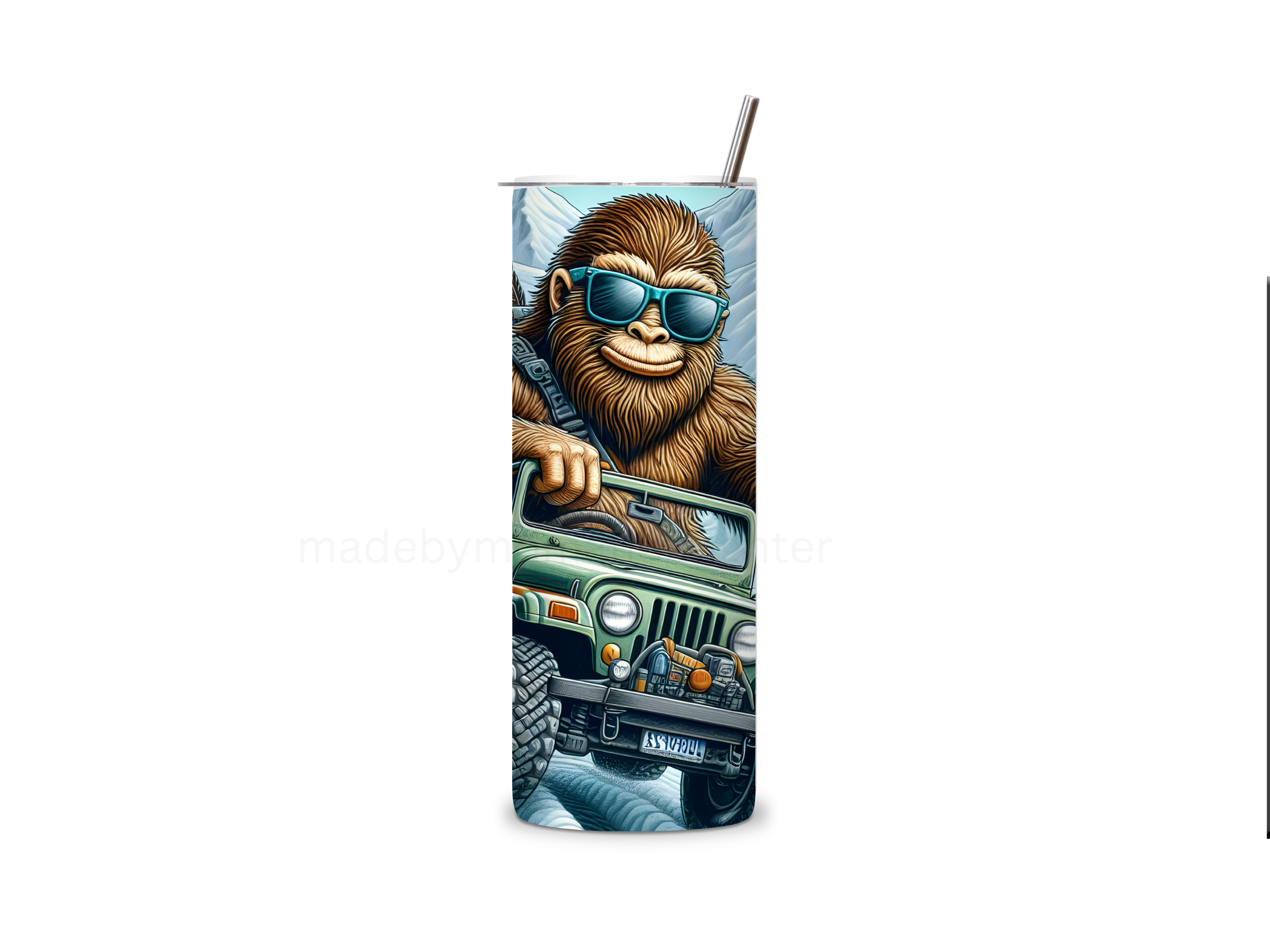 Bigfoot Tumbler 20oz Stainless Steel Bottle Drinkware Water Bottles Cup Washable Mug Reusable Portable Bottled Lid Straw Gift Handmade Insulated perfect gift